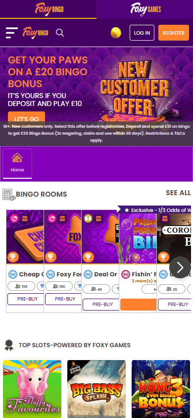 Foxy Bingo Casino Mobile screenshot